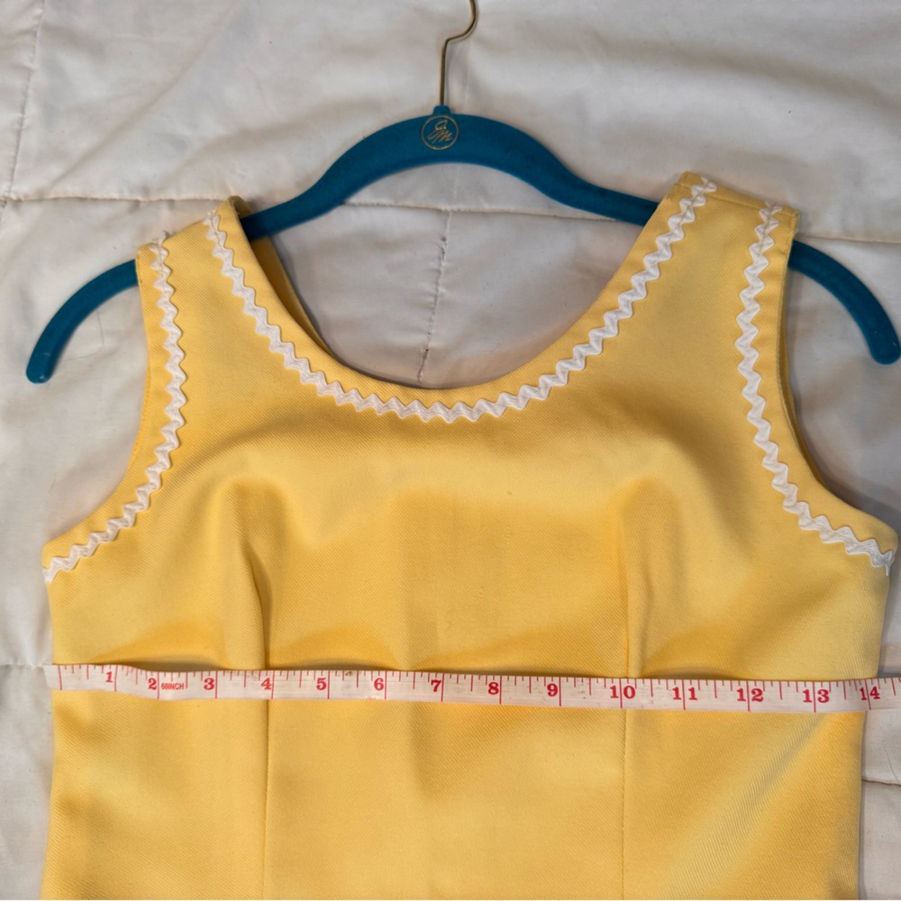 Vintage 1970’s Court 1 Yellow Pleated Tennis Dress - Picture 6 of 6